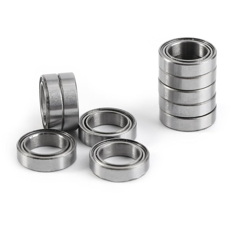 Moofey 10pcs Bearings, 10x15x4mm 6700ZZ Ball Bearing Double Shielded Thin Section Thin Wall - Image 2